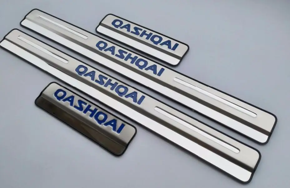 4 шт. накладки на порог для Nissan Qashqai j11 2014 2019|Хромирование| |