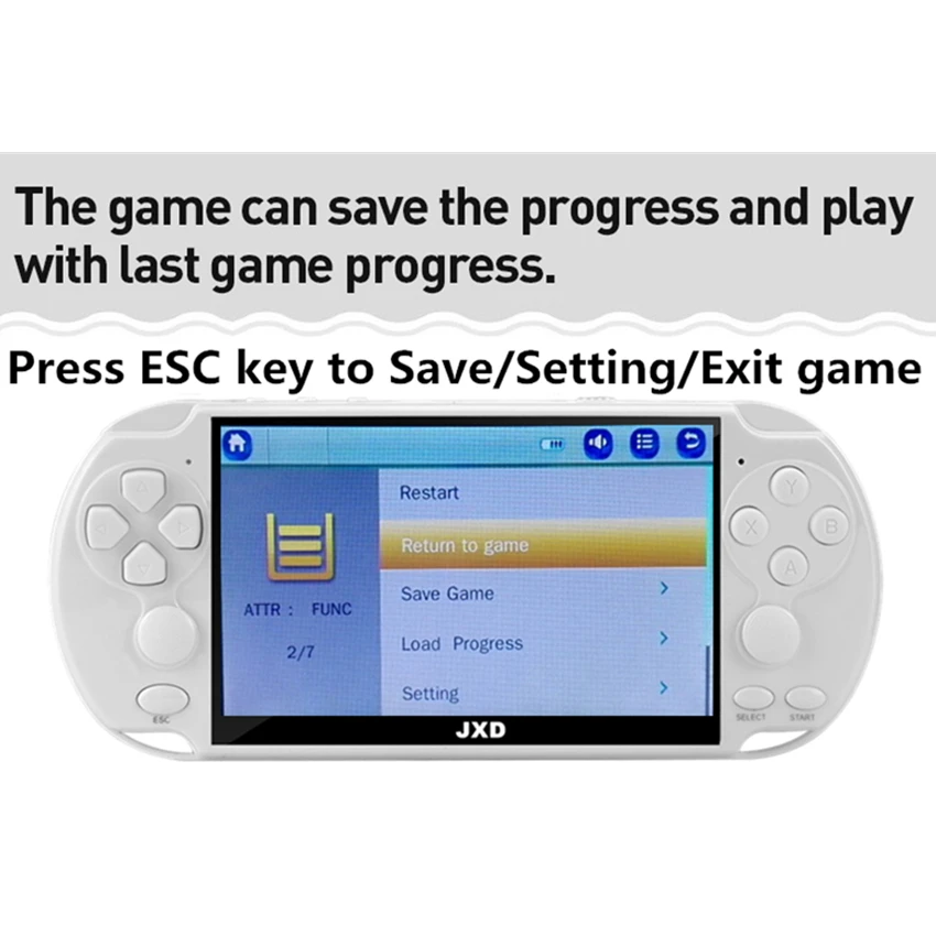 JXD 48GB 128Bit Handheld Game Console 5.1 inch MP4 Video Game Console built-in 9450 game for arcade/gba/gbc/snes/fc/smd kid gift