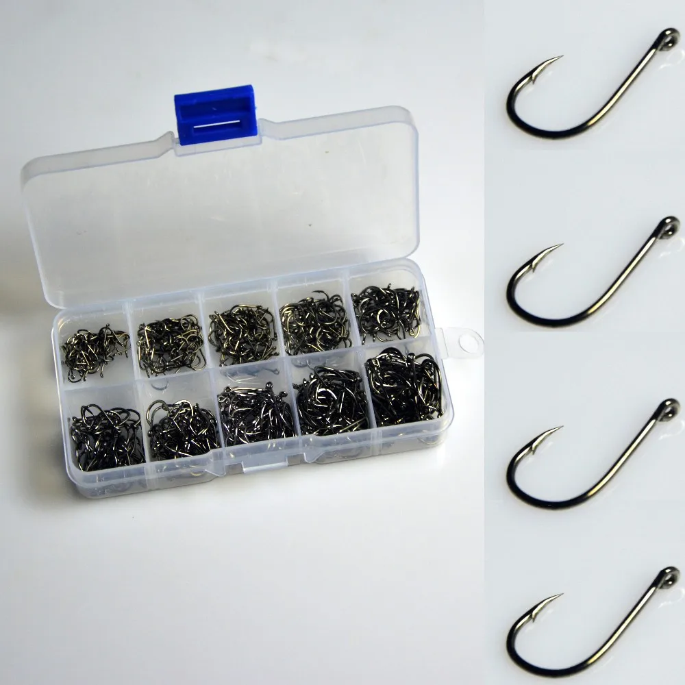 

500 PCS/Lots High Carbon Fishing Hook Jig Hook Japan Carp Hook Fishing Circle Hook Fly Fishing Tackle