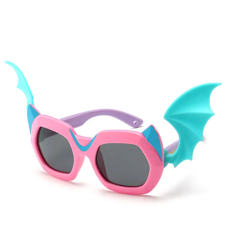 Детские солнцезащитные очки летучая мышь, поляризационные, детские,, солнцезащитные очки с мультяшным животным, для мальчиков и девочек, гибкие, брендовые, дизайнерские очки, UV400 Oculos