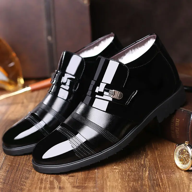 

Warm Plus Velvet Men's High To Help Business Casual Cotton Shoes Male Middle-aged Father Cotton Shoes Cotton Shoes MenZZXP3