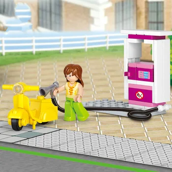 

Classical Motorcycle Model Children's Spelling Insert Building Blocks Toys for Girl