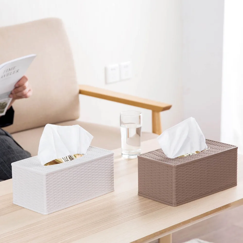 

OTHERHOUSE Tissue Box Vintage Napkin Holder Case Tissue Paper Holder Storage Container Cover Car Home Decoration Minimalist
