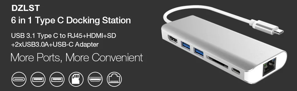 DZLST USB C к HDMI адаптер 4 K 60Hz Тип C 3,1 к HDMI VGA Displayport мини DP адаптер конвертер для MacBook хромированная книга DELL hp