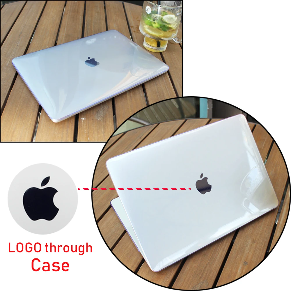Прозрачный чехол Redlai для ноутбука MacBook Pro жесткий с сенсорной панелью 13 15 16 дюймов