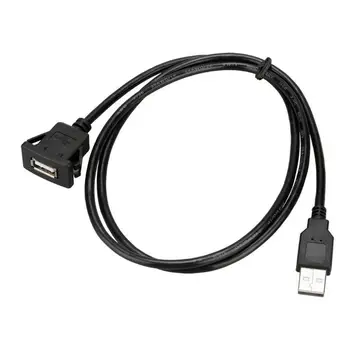 

BEESCLOVER 1M Car USB Extension Cable USB 2.0 Extension Lead Cable Auto Dashboard Adapter Cord General Application r30