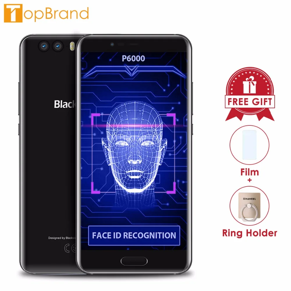 Blackview P6000 смартфон 5 &quot16:9 FHD Face ID Helio P25 octe core 6180 мАч 6 ГБ 4G B 21MP двойной камеры Android 7 1