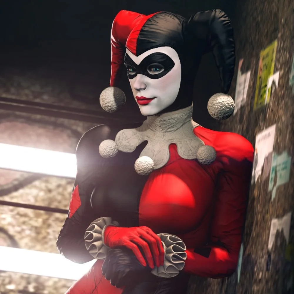 Квадратный тканевый плакат с принтом Классический злодей Бэтмен девочка Harley Quinn