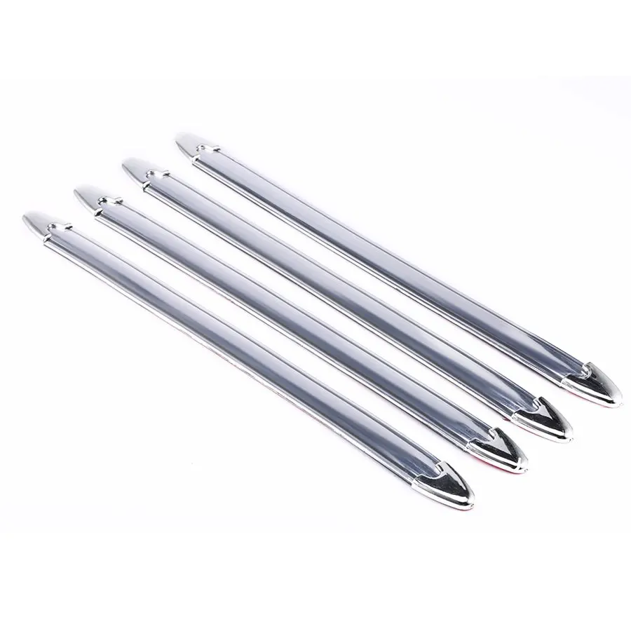 

4PCS/Set Silver Chrome Bumper Corner Side Edge Guard Protector Protective Car Auto Truck Decoration Strip