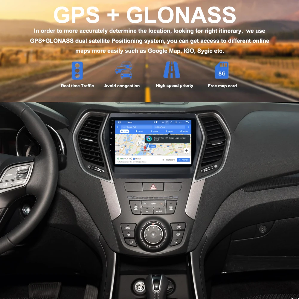 Car Multimedia Din Android 8 0 Gps For Hyundai Ix45 Santa Fe Auto Car Multimedia Din Android 8 0 Gps For Hyundai Ix45 Santa Fe Auto Radio Head Unit 4gb 32gb Core