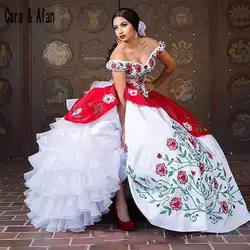 2019 vestidos de 15 anos пышные платья с вышивкой милые 16 Выпускные платья для маскарада платье для светской львицы