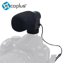 MIC-109 Directional Stereo Microphone for 3.5mm Mic Jack Canon/Nikon/Sony/Pentax DLSR Cameras & DV Camcorder