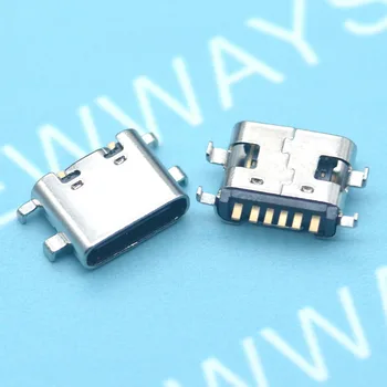 

10PCS/LOT Micro USB JACK 3.1 Type-C 6pin SMD female connector For Mobile Phone Charging port Charging Socket Good Quality