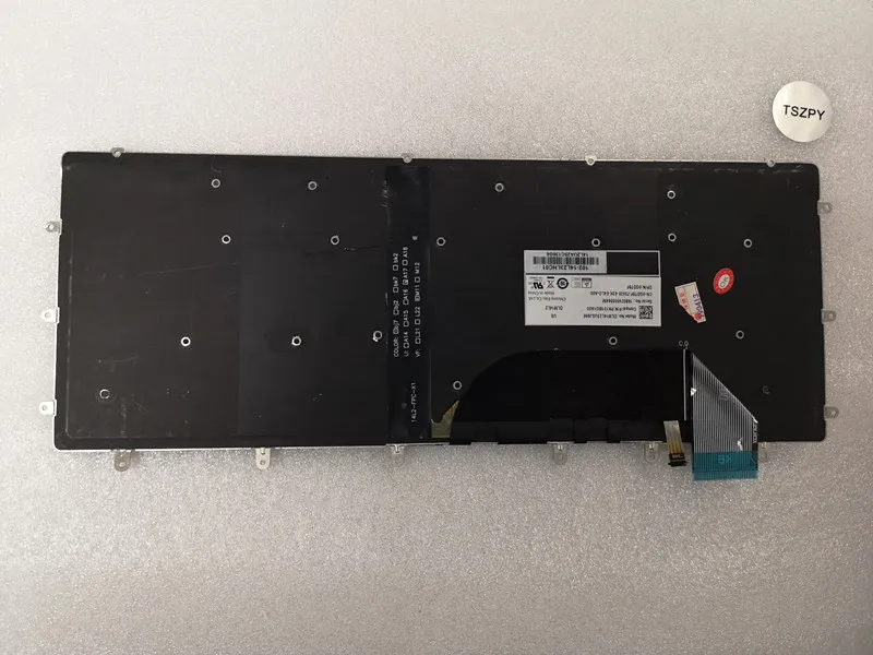Для Dell XPS 15 9550 9560 9570 Клавиатура США черный без рамки