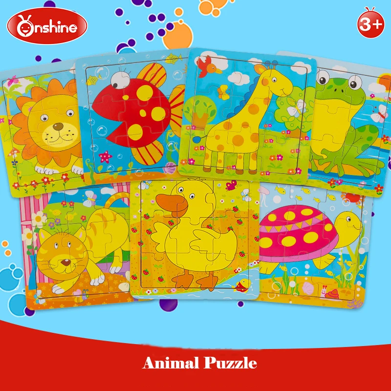 Onshine Wooden Animal Jigsaw Toys For children Kids Educational Toy
