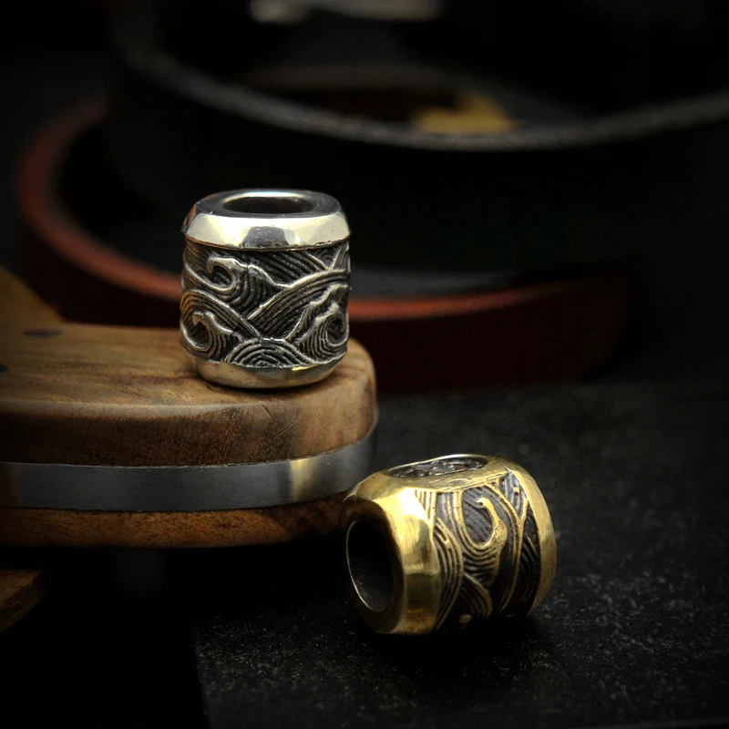 EDC тибетский серебряный латунный нож бусы кулон уличный Паракорд DIY украшения