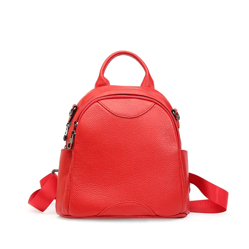 

Women's new leather Korean version of the wild zipper round bag Vertical children's leather version of the Korean fashion zipper
