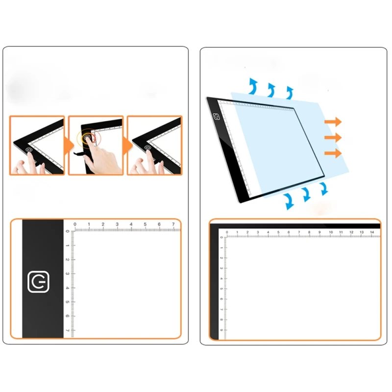 Artcraft Sketch Board Copy Table And Scale LED Board Anime Sketch Calligraphy Practice Word Light Board Three Files Dimming