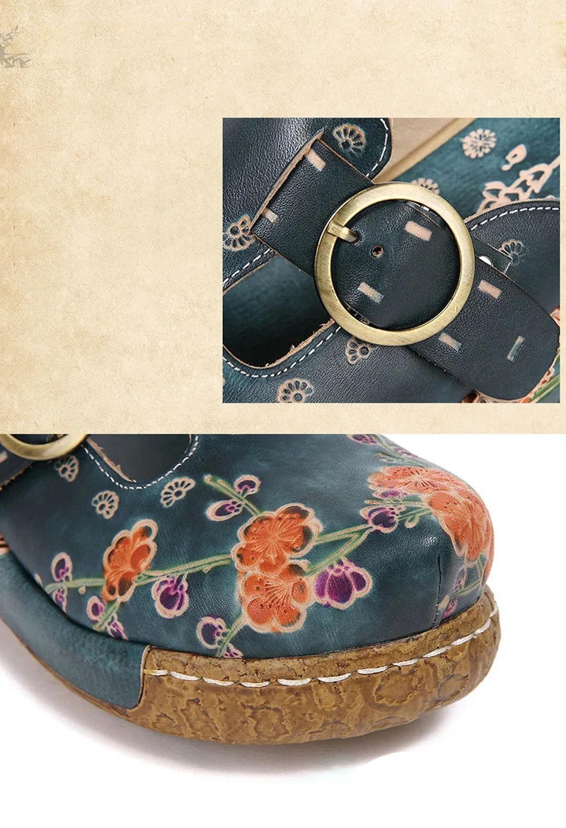 Красивые удобные тапочки в национальном стиле с цветами на толстой подошве; нескользящий светильник; Baotou; кожаные Тапочки ручной работы; сандалии Mori