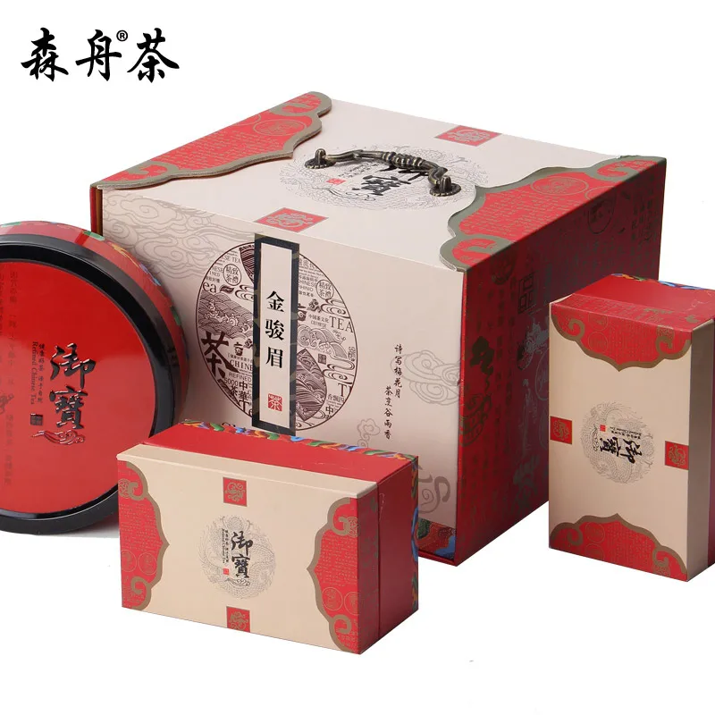 New tea gift box paulownia top black 220g | Продукты