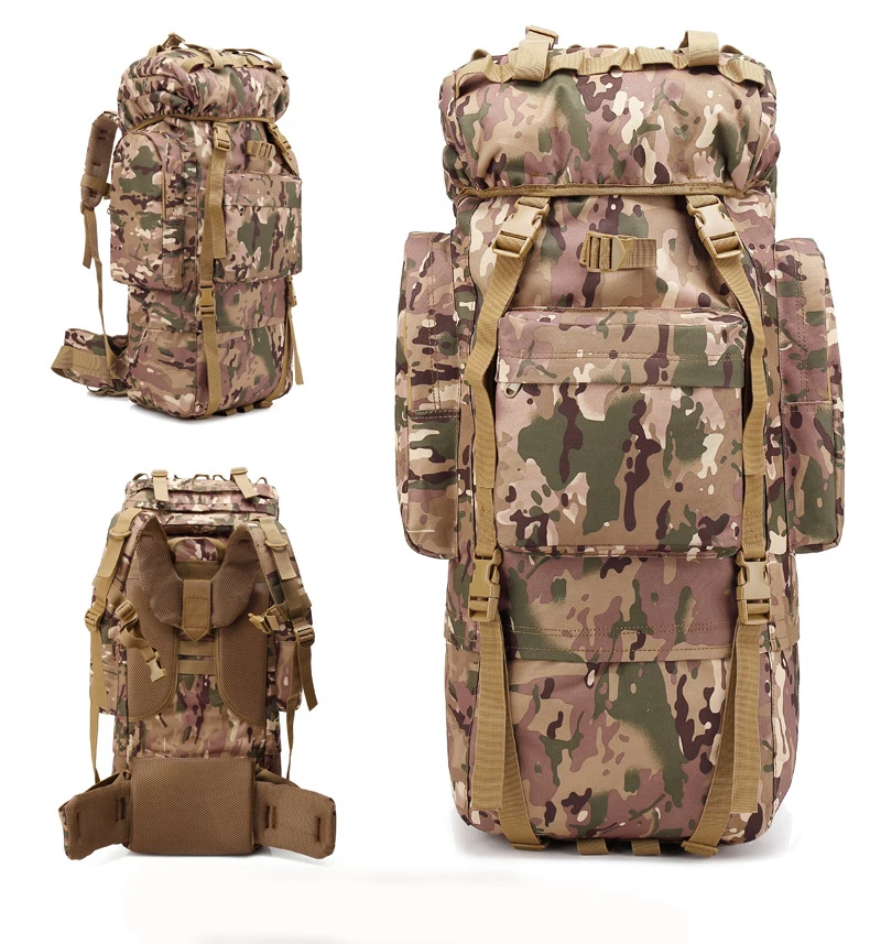 

Large Camping Backpack Military Men Travel Bag Tactical Molle Climbing Rucksack Hiking Bag Nylon Military Tactical Rucksack Bag