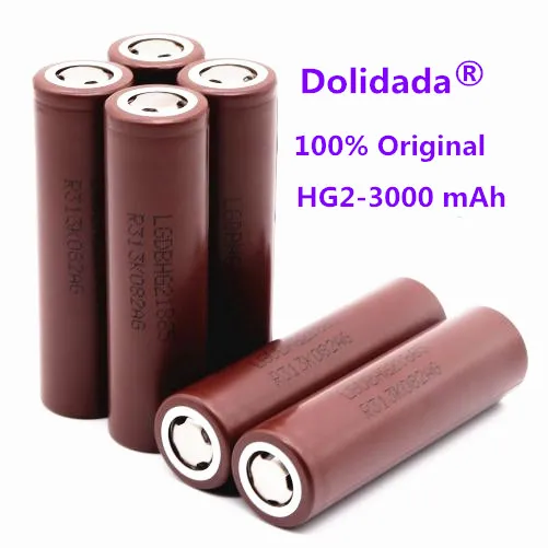 100 шт. Dolidada 18650 3000 мАч батарея 3,6 В разряда 20A 18650 батарея для LG HG2 3000 мАч 3,7 в 18650 батарея питания