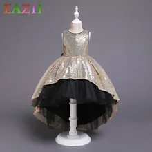Детские платья для девочек; элегантное платье принцессы с пайетками, платья для девочек, Q002 Вечерние и свадебное платье для детей, пасхальные карнавальный костюм