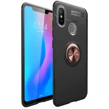 

30pcs/lot Invisible Case For Redmi Note 8 Pro 360 Degree Rotary Buckle Ring Frosted Case For Xiaomi MI A3 Redmi 7A 7 Note 7 Pro
