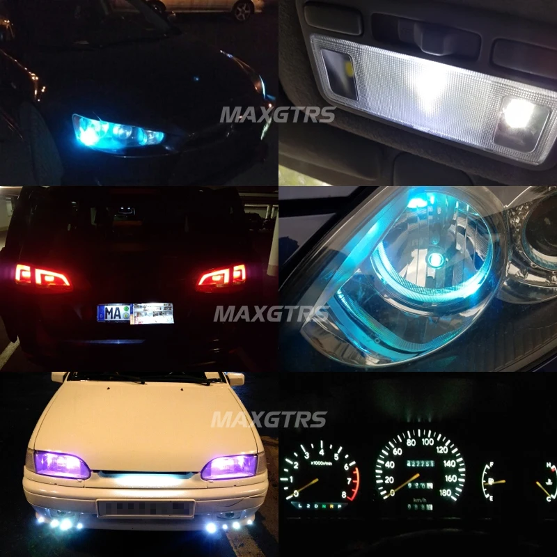 10светодиодный ОД T10 194 W5W COB + силиконовый корпус автомобильные купольные огни