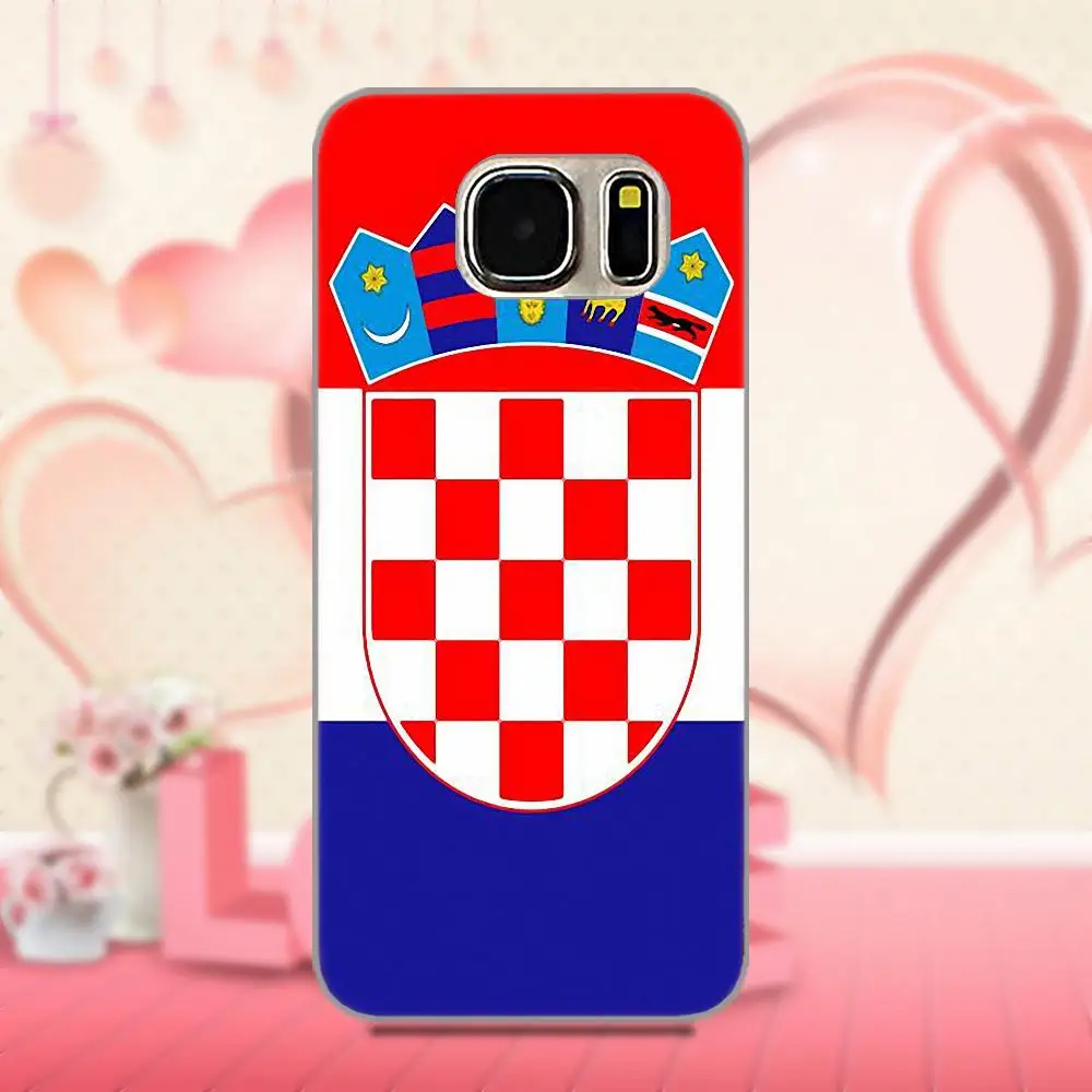 Oedmeb флаг Хорватии для Galaxy A3 A5 A7 J1 J3 J5 J7 S5 S6 S7 S8 S9 edge Plus красивые аксессуары для телефона - Цвет: as picture