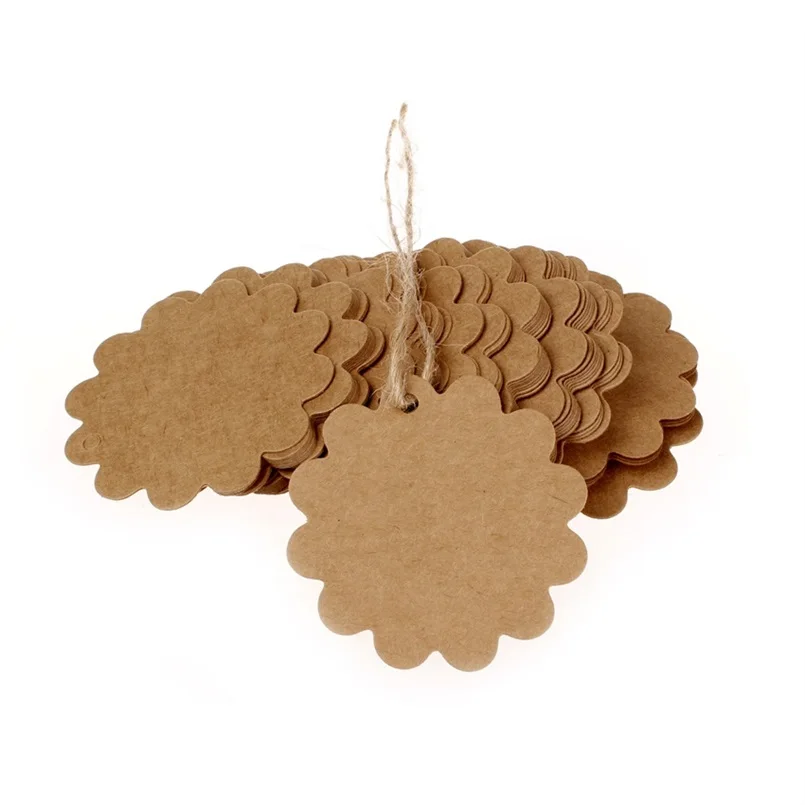 Blank Brown Paper Gift Tags Round Kraft Tags Garland Swing Wedding
