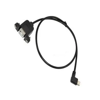 

0.5m USB 2.0 B female panel mount to mini 5pin male right angle extension cable