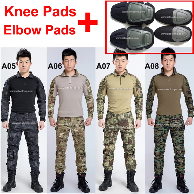 Military uniform us army german multicam camo combat shirt + tactical