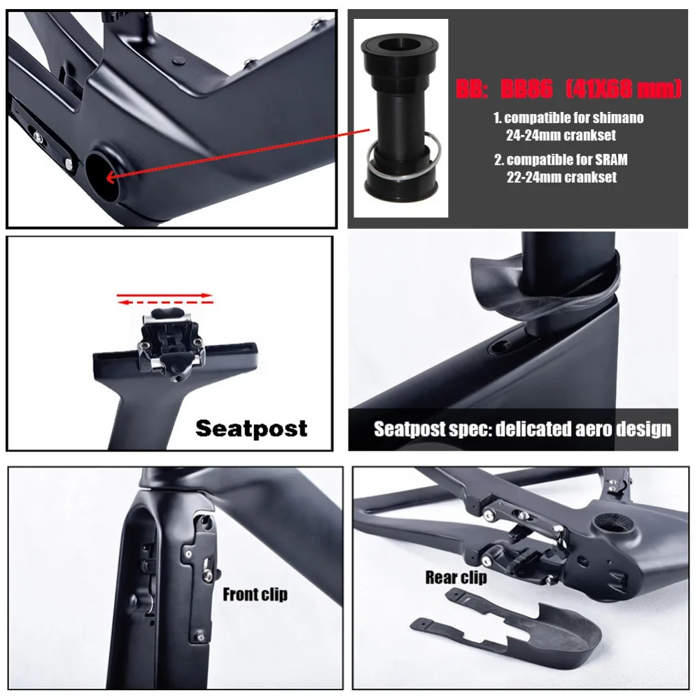 Flash Deal Spcycle 2019 New Carbon Time Trial Triathlon Bike Frame DI2 & Machinery Road TT Bicycle Frameset BB86 System With Trp Clipers 18 Flash Deal Spcycle 2019 New Carbon Time Trial Triathlon Bike Frame DI2 & Machinery Road TT Bicycle Frameset BB86 System With Trp Clipers 18