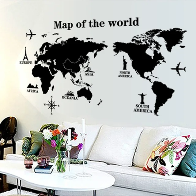 mapa mundi wall decor