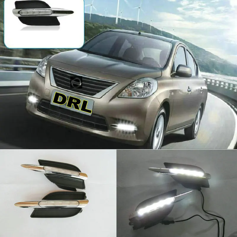 

2PCs/set car styling AUTO LED DRL Daylight Car Daytime Running light For Nissan versa 2012 2013 2014