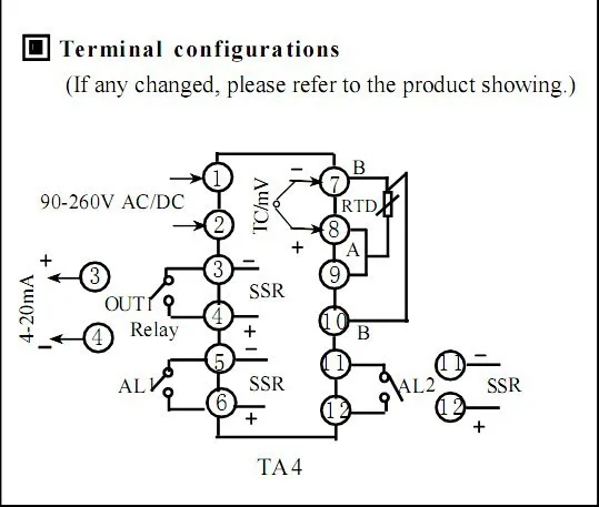90-265 в AC/DC MYPIN двойной цифровой F/C PID контроль температуры Лер термостат TA4-SNR SSR контроль выход+ сигнализация
