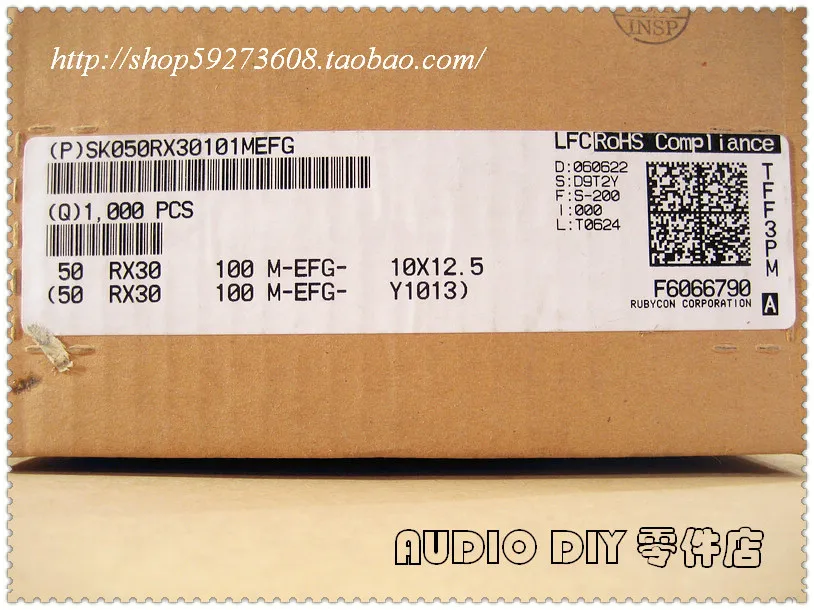 30 шт/50 шт Rubycon RX30 серия 100 мкФ/50 в(высокая температура 130) электролитические конденсаторы