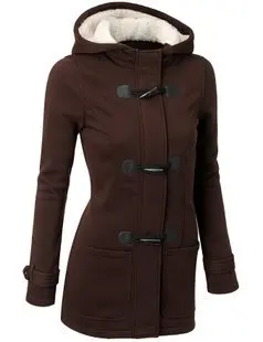 Зимняя женская куртка с капюшоном, зимнее пальто, модная Осенняя Женская парка, пальто с роговыми пуговицами, Abrigos Y Chaquetas Mujer Invierno