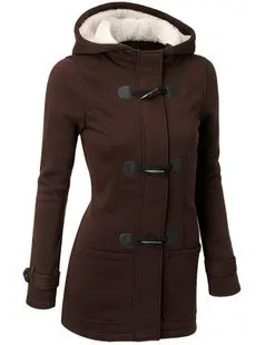 Winter Jacket Women Hooded Winter Coat Fashion Autumn Women Parka Horn Button Coats Abrigos Y Chaquetas Mujer Invierno