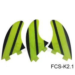 Barbatanas de серфинга FCS плавники K2.1 Размеры Surf Fin New Дизайн желтые соты серфинга ласты в серфинге