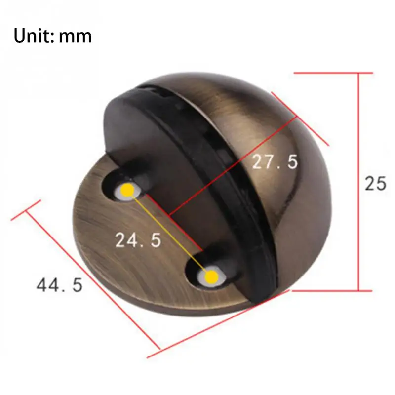 1 шт. Dia литые напольные дверные стопоры APS цинковый сплав сатин хром полумесяц дверной стопор деревянный дверной держатель