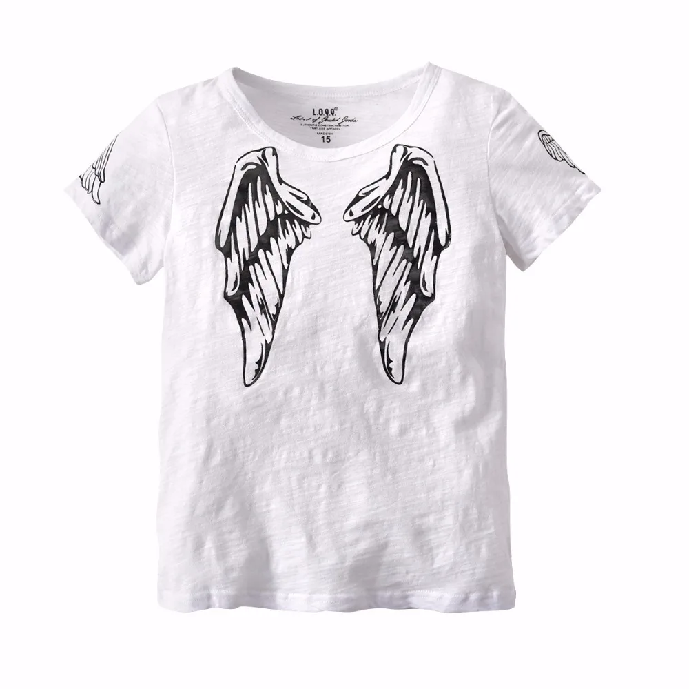 

2018 Summer Children Boy Short Sleeve T-shirt Kids Wings PrintP Cotton Soft Tee Casual Baby T-Shirt