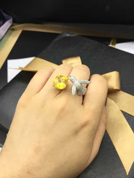 

Qi Xuan_Fashion Jewelry_Flying Bird Opening Woman Rings_S925 Silver Plated White Gold Fashion Rings_Manufacturer Directly Sales