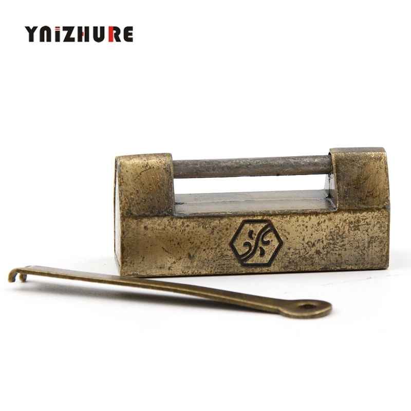 

Vintage Antique Lock Zinc Alloy Chinese Old Lock Retro Keyer Padlock Jewelry Wooden Box Padlock Lock for Suitcase Drawer