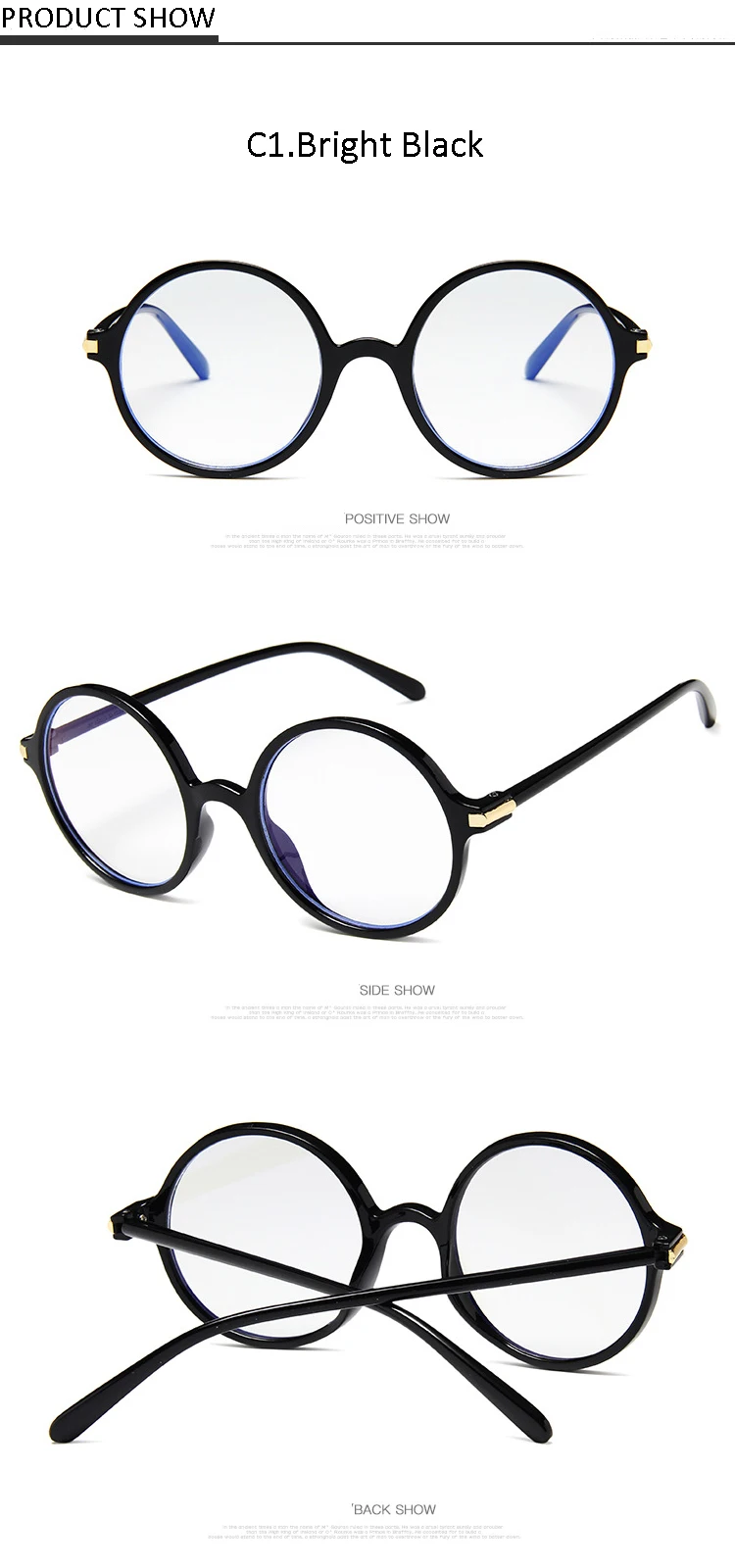 Samjune винтажные Круглые Женские оправа для очков в ретростиле пластиковые очки в оправе для близоруких очков оправы для очков