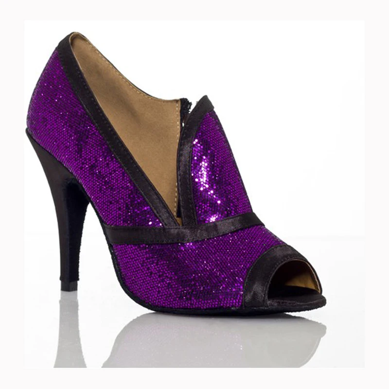 Для женщин Бальные Туфли для латинских танцев на высоком каблуке 8.3/10 см Salsa обувь для вечеринок женские Современная Танго Самба Обувь для