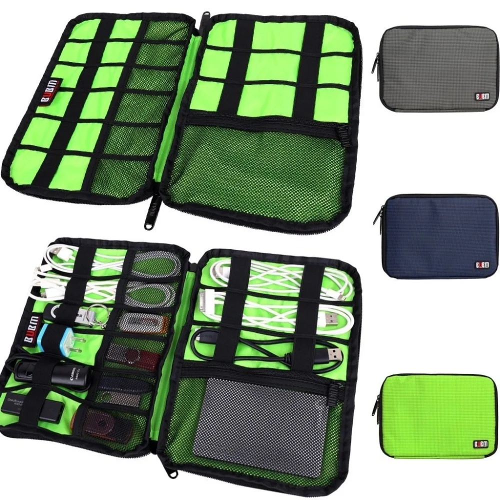 Large Cable Organizer Bag can put Hard Drive Cables USB Flash Drives