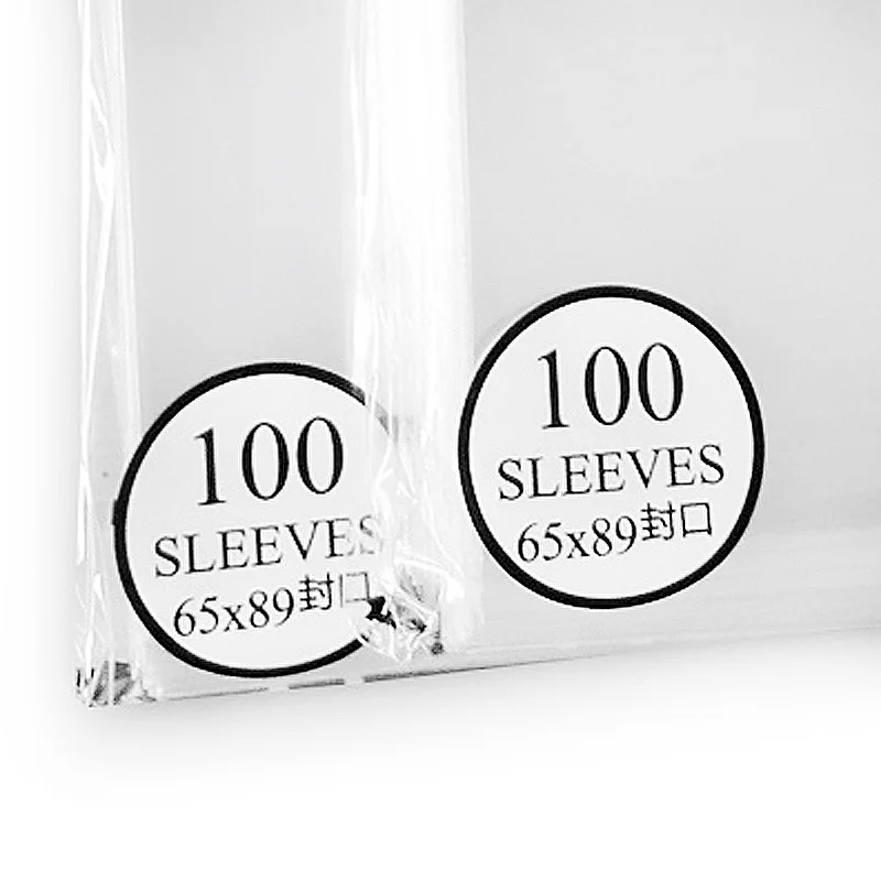 100pcspack Card sleeves Protector Magic of Three Kingdom Football Star ID Bank Protective Transparent Sleeves 6590mm card (4)