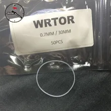 50 шт./лот, водонепроницаемые часы, диаметр 30 мм, диаметр 0,7 мм, Размер Проволоки, кольцо для задней части часов, силиконовые часы, уплотнительное кольцо